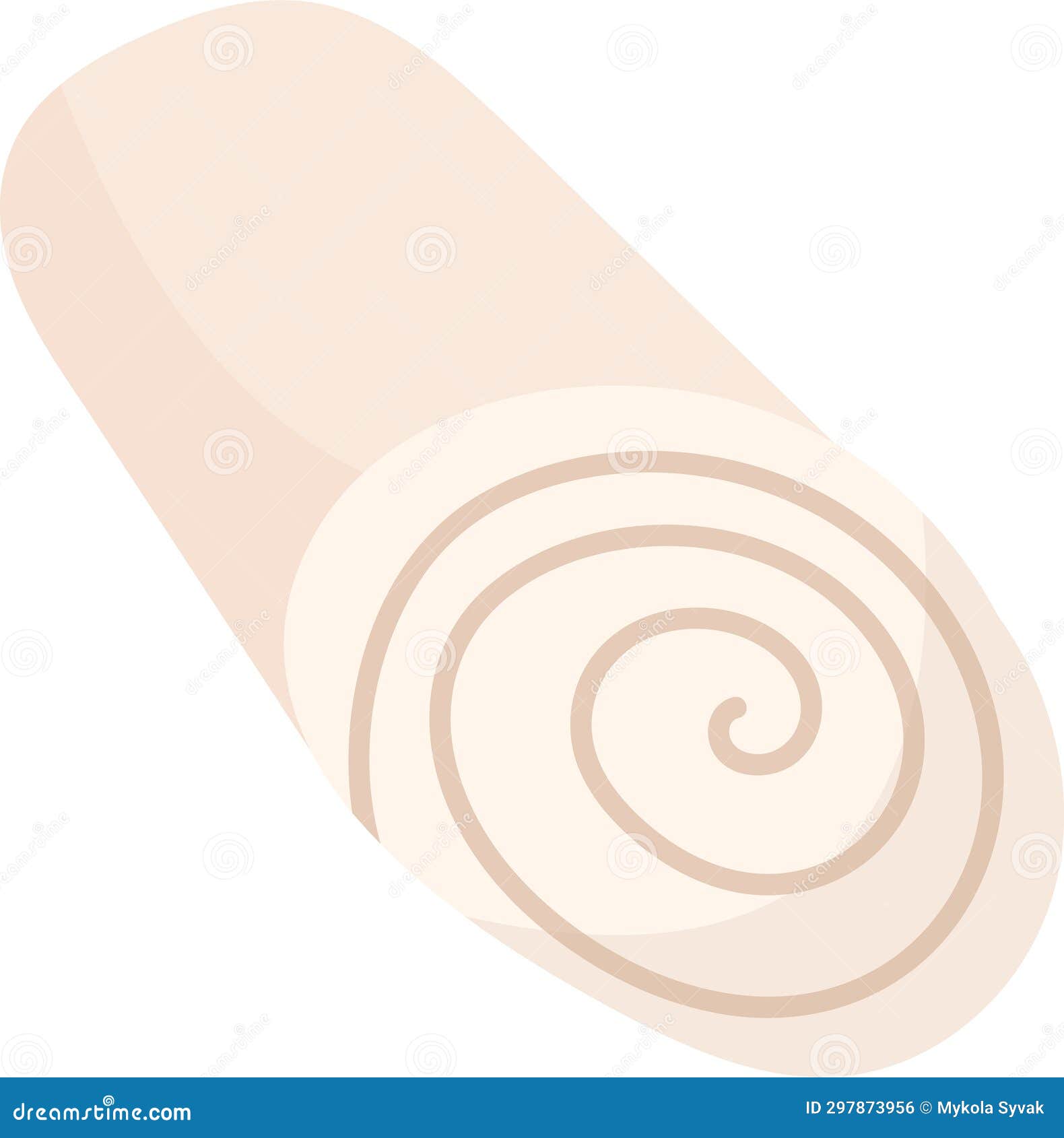 Bath Towel Roll stock illustration. Illustration of clean 297873956