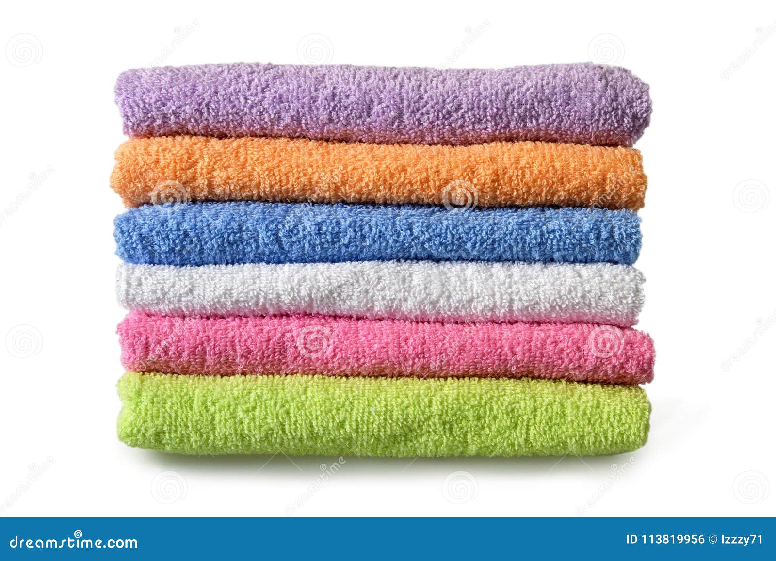 bath towels on white background