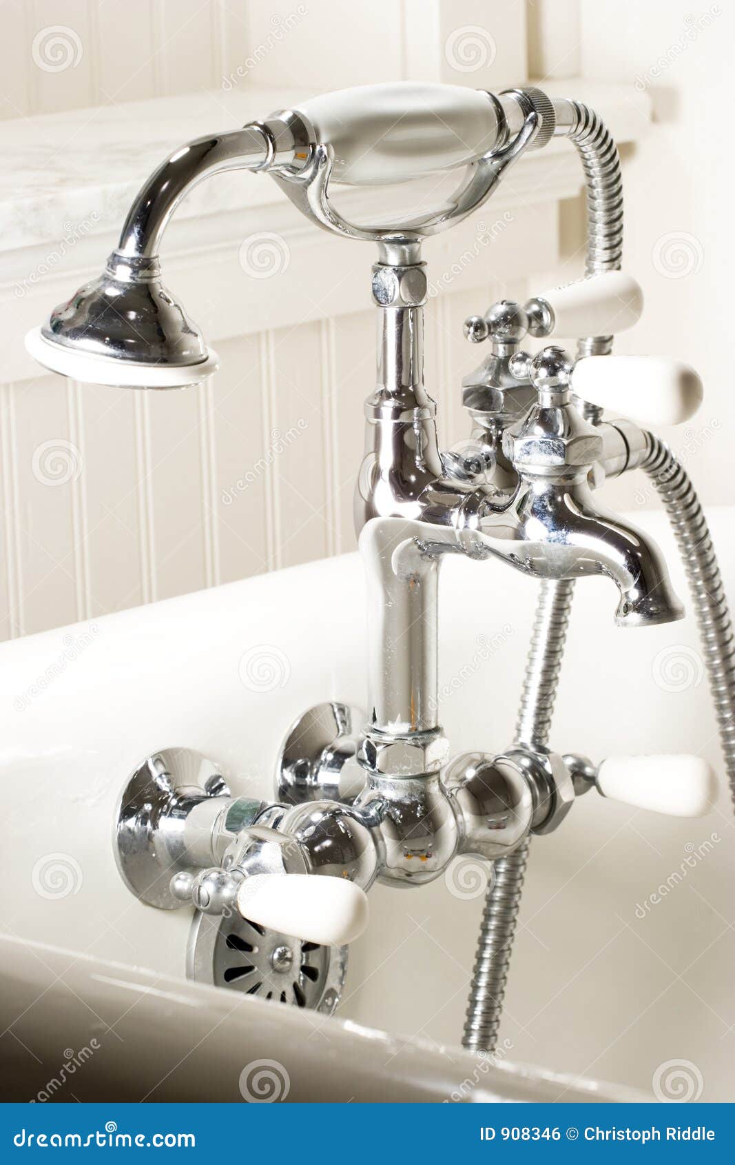 Bath tub faucet stock photo. Image of bathtub, antique 908346