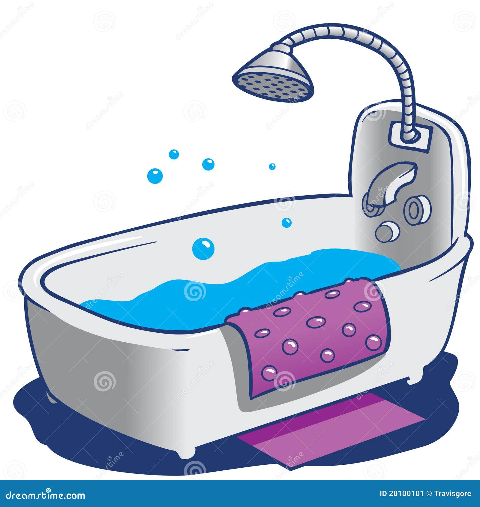 Bath Tub and Shower  stock illustration Illustration of 