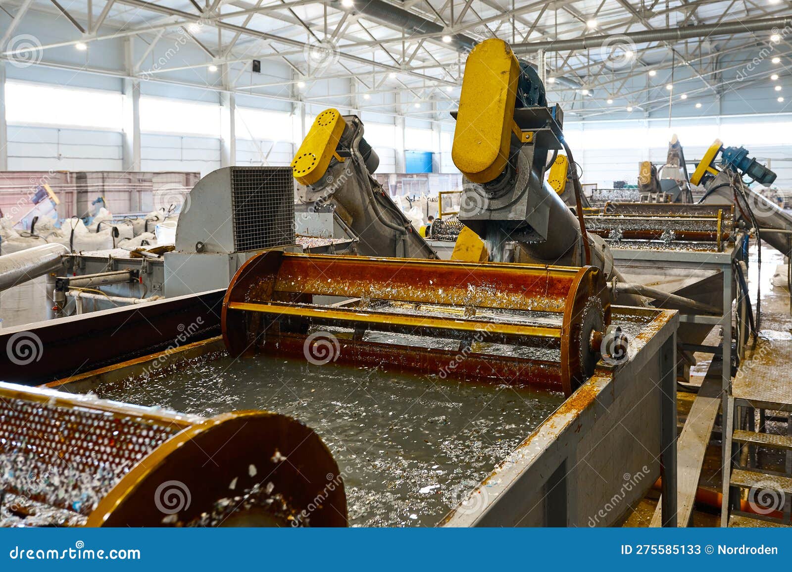 Bath for Washing Shredded Plastic Stock Image Image of technology