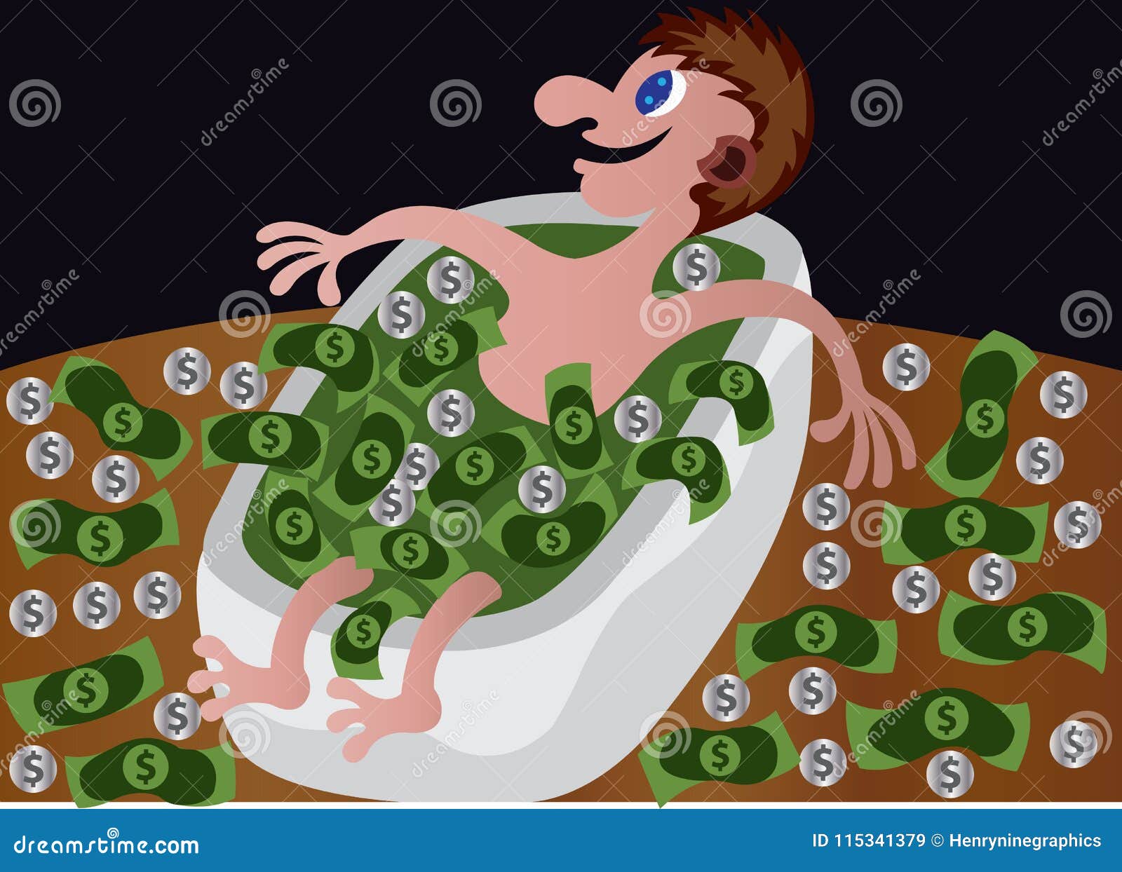 King midas touch Royalty Free Vector Image - VectorStock