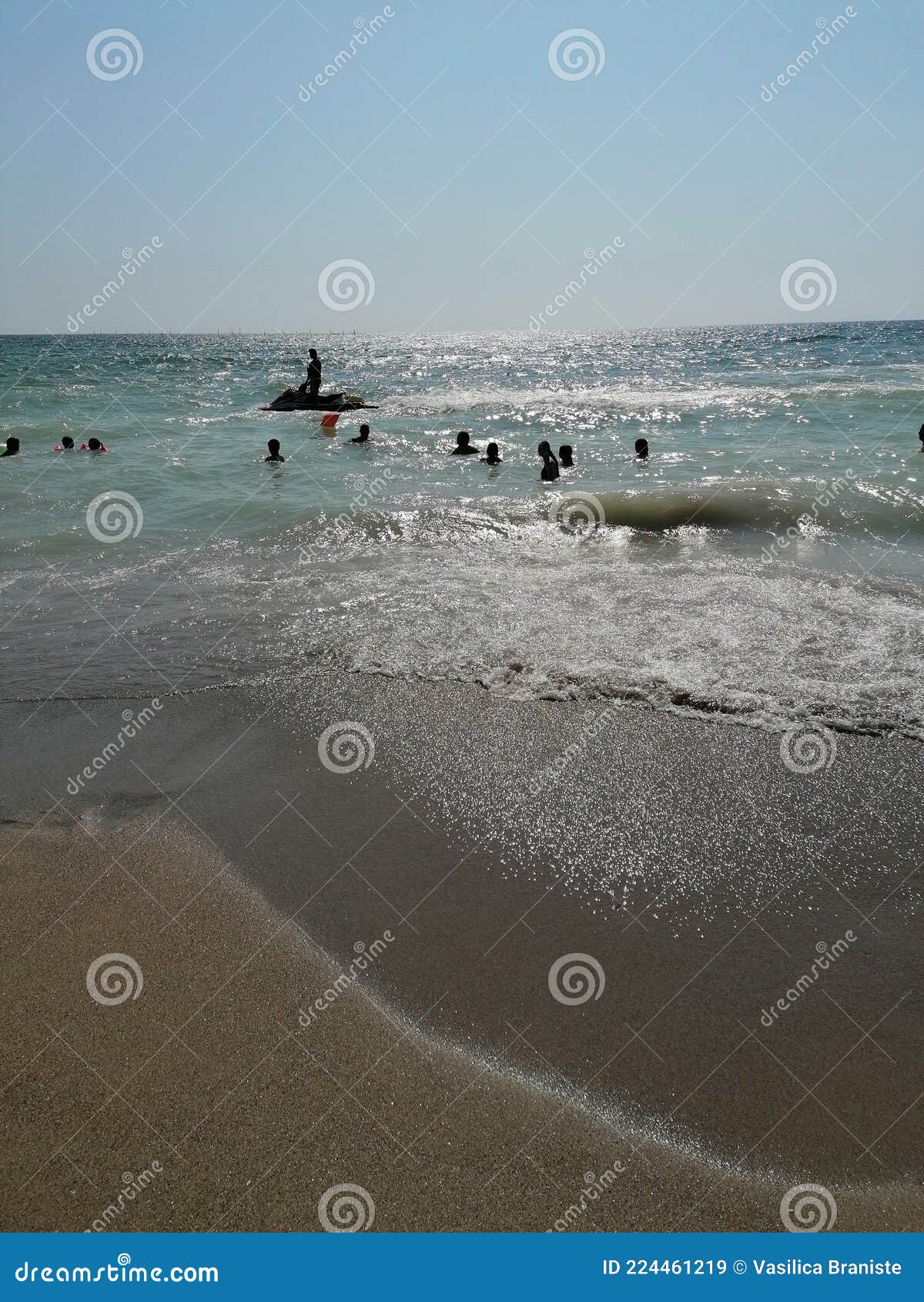 Bathing in to Black Sea stock image. Image of nature - 224461219