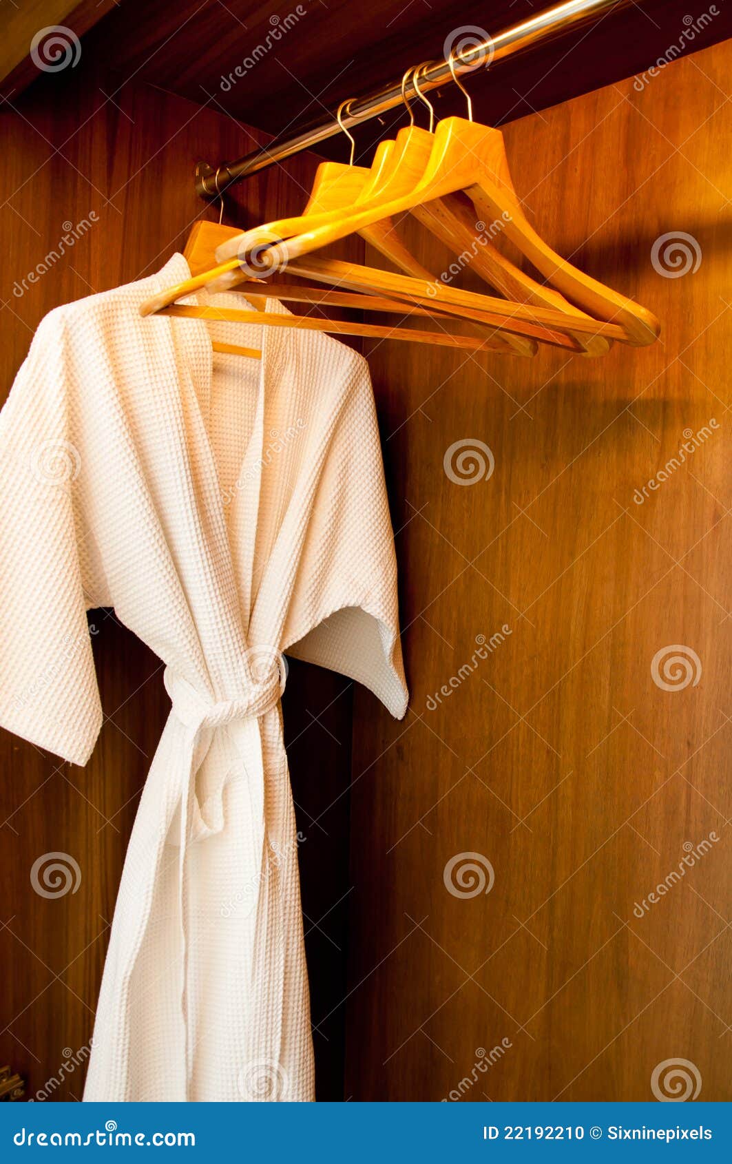 Bathrobe and Hangers stock photo. Image of full, person 22192210