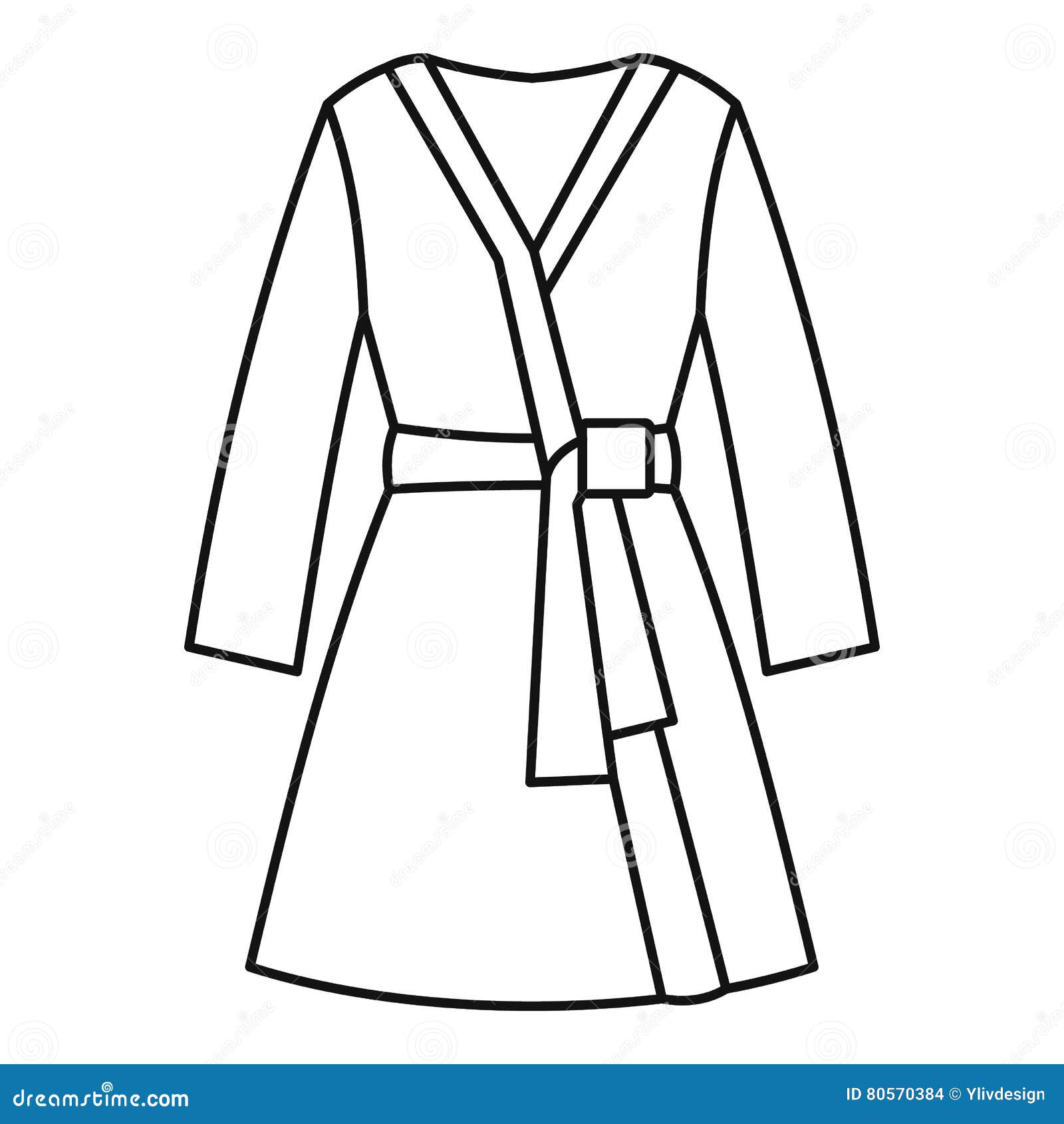 Bathrobe Icon, Outline Style Stock Vector Illustration of clean