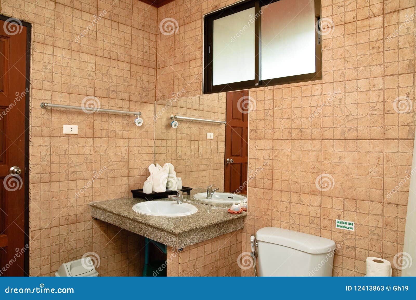 Bathroom stock image. Image of room, wall, interior, comfortable - 12413863