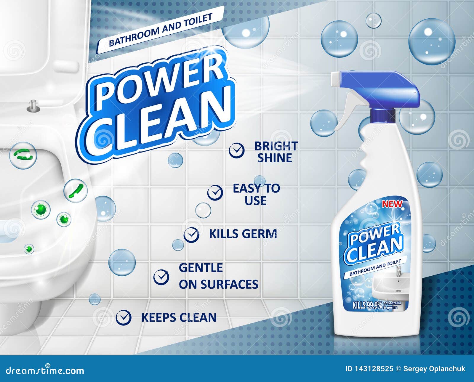 Bathroom Cleaners Ad Poster, Spray Bottle Mockup with Liquid Detergent for Bathroom  Sink and Toilet with Bubbles and Stock Vector - Illustration of realistic,  power: 117192139