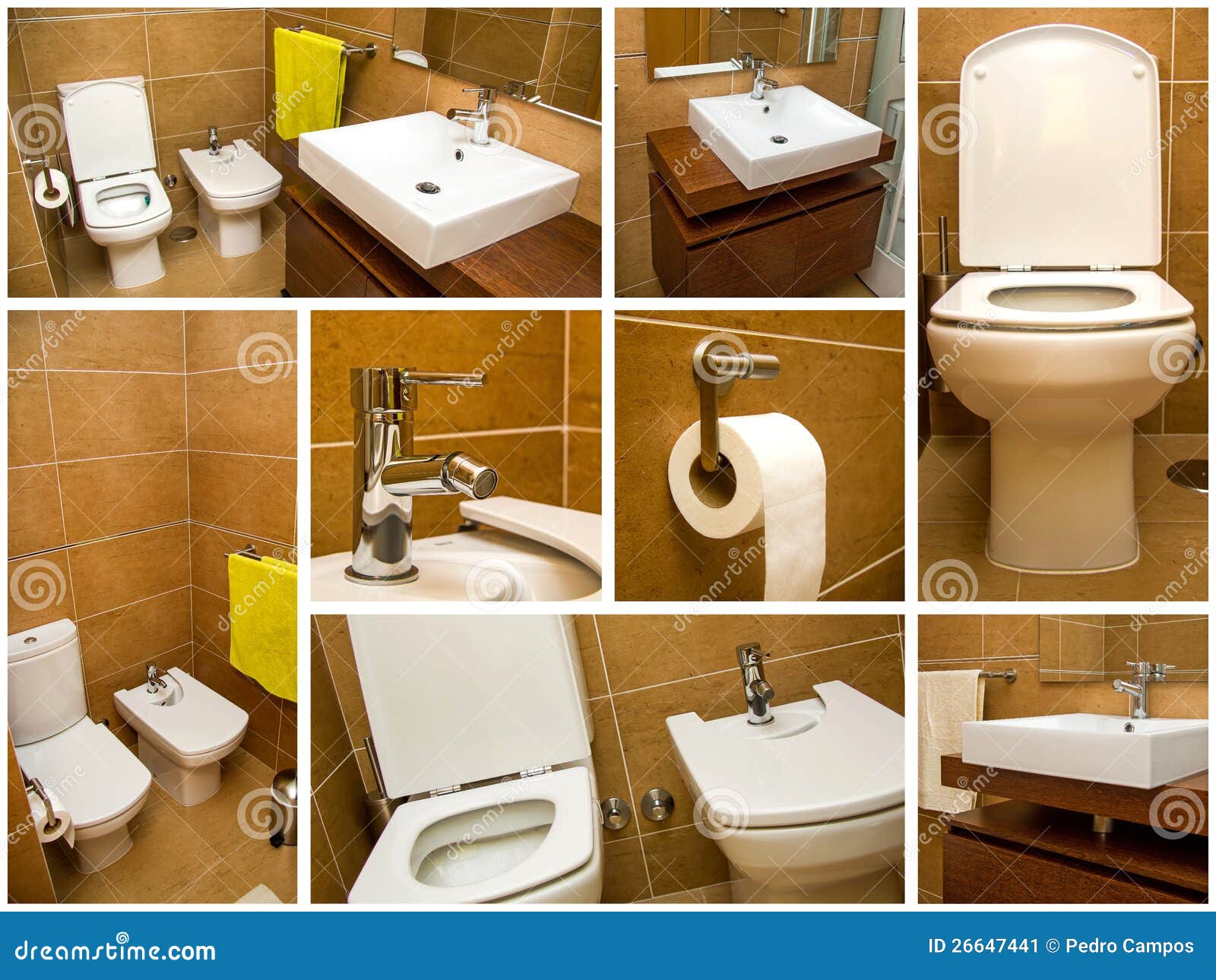 Bathroom collage stock image. Image of ceramic, luxury 26647441