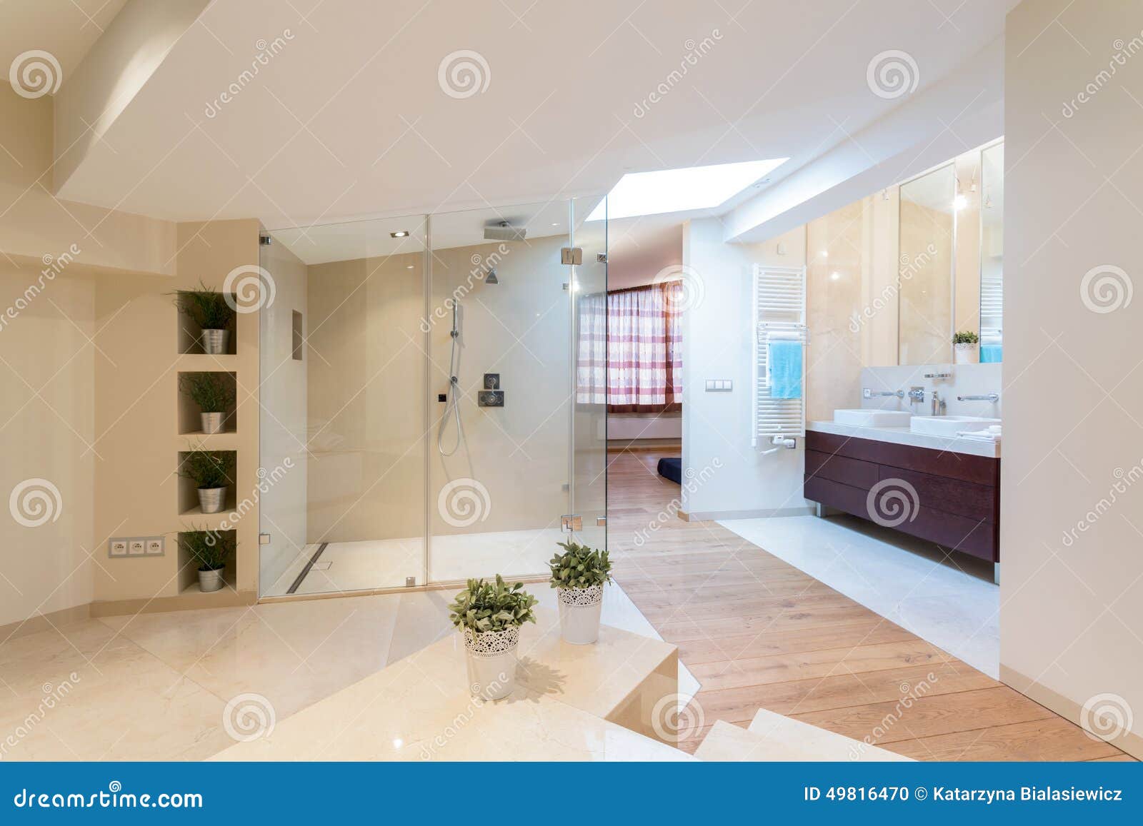 Bathroom Connected with Bedroom Stock Photo Image of bathroom