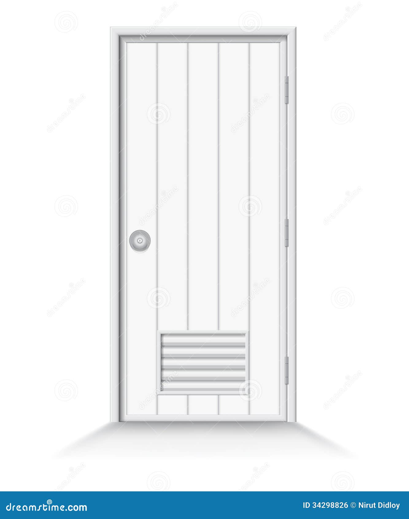 Bathroom Door on Isolate Background Stock Vector - Illustration of door, house: 34298826
