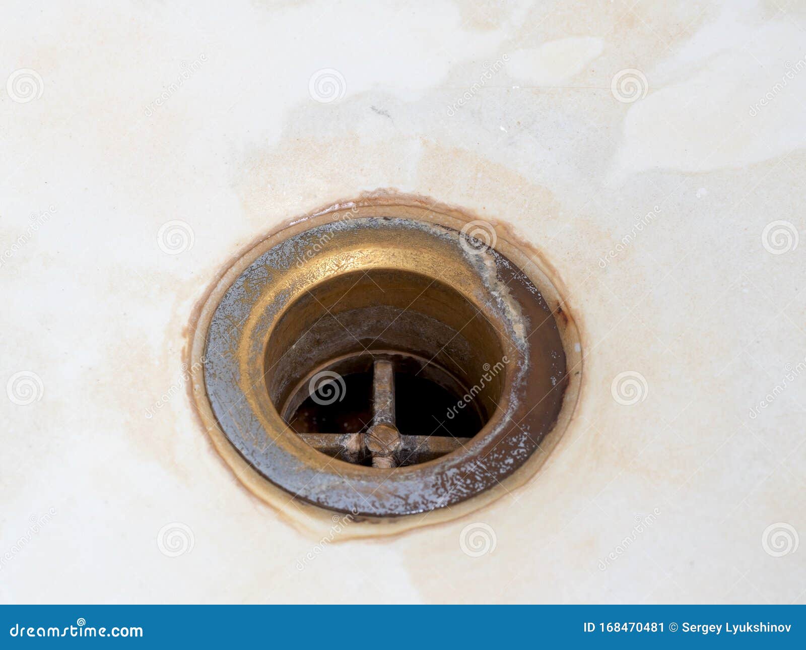 Bathroom Drain Dirty and Rusty Stock Image Image of aged, unclean