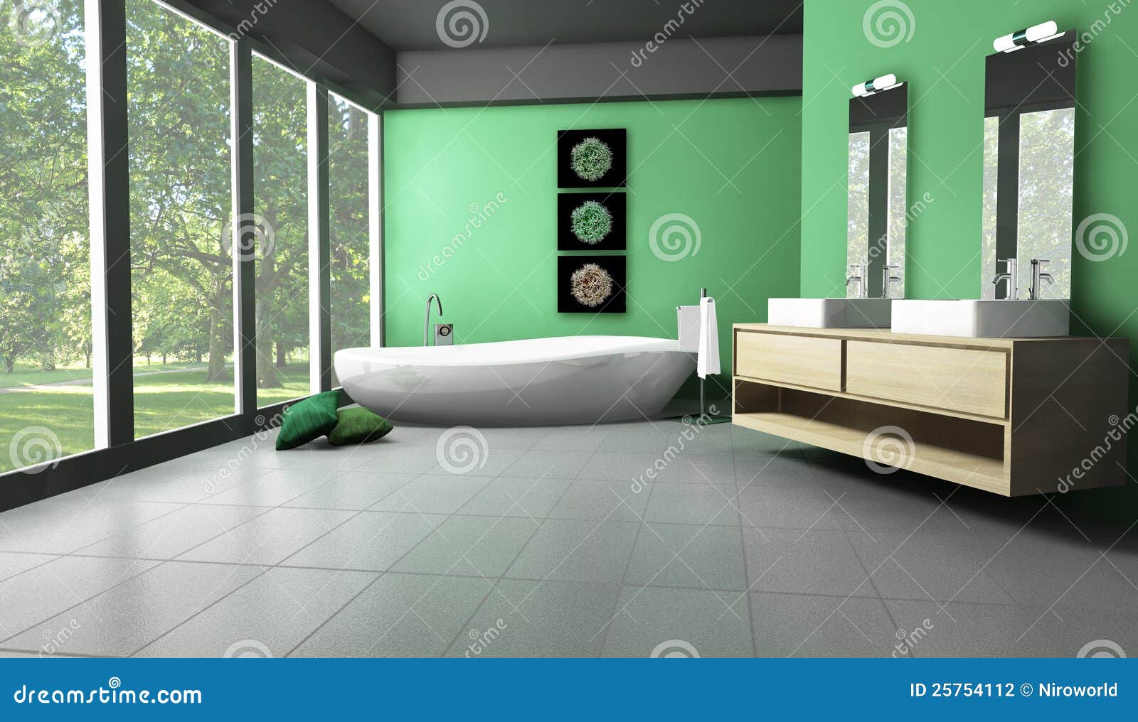 Bathroom in the Forest stock photo. Image of beautiful 25754112