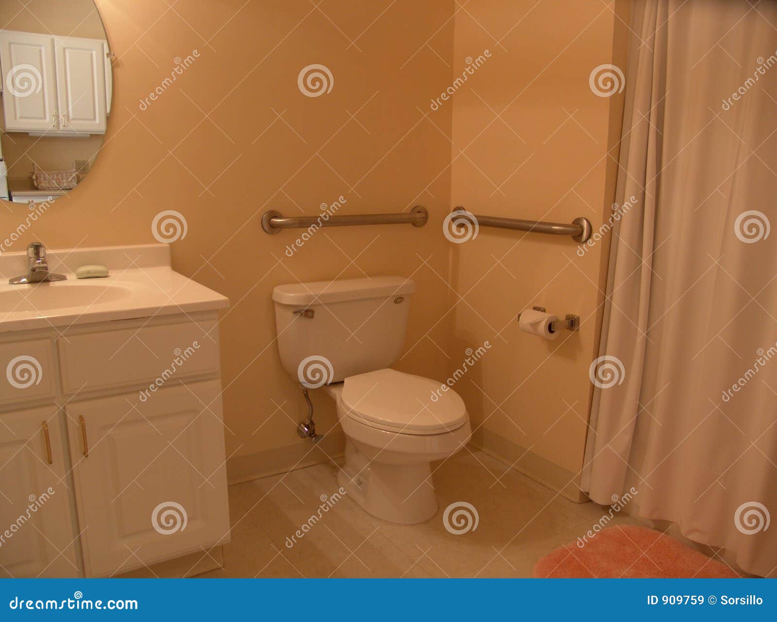 bathroom with grab bars