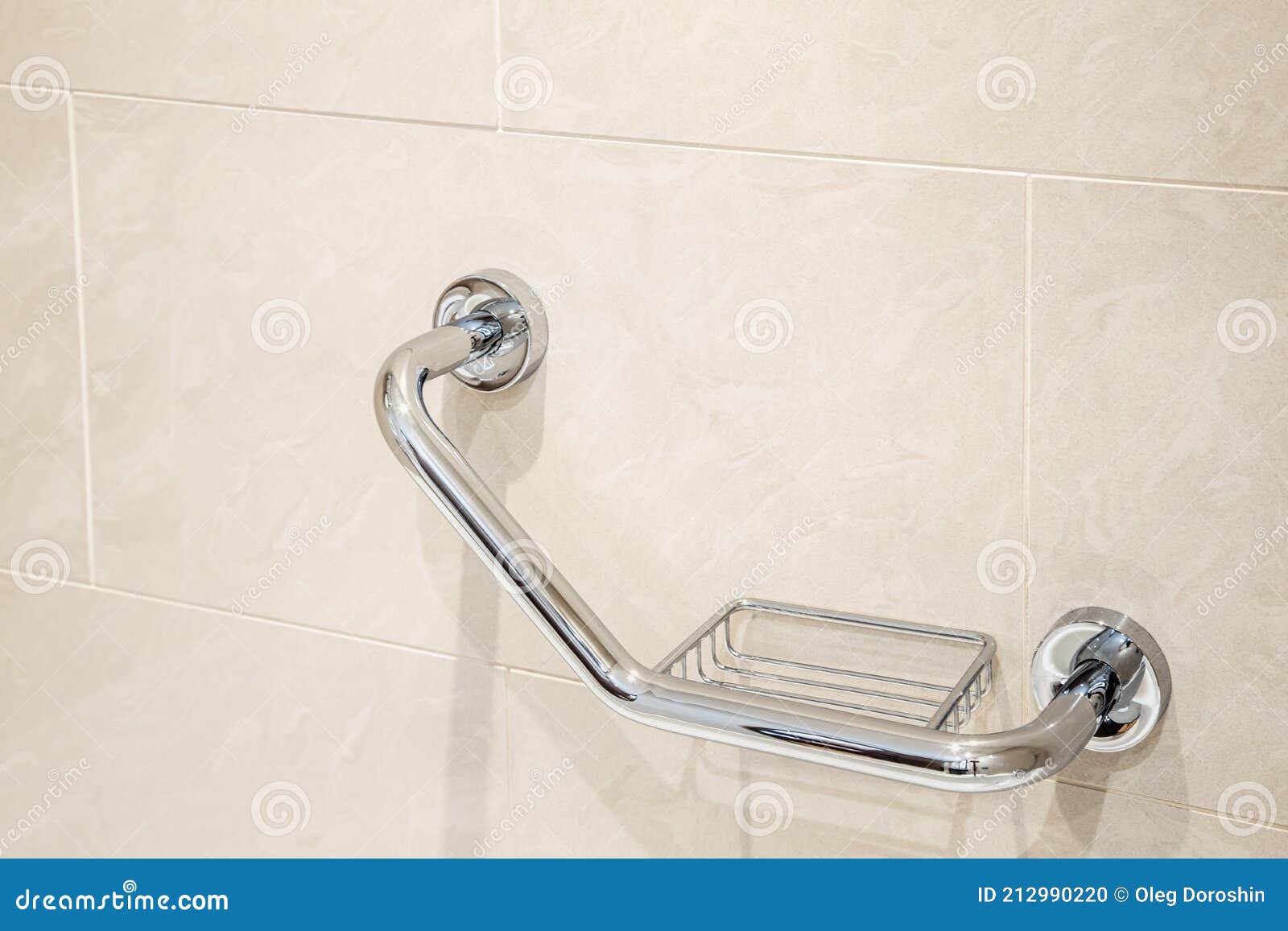 Bathroom Handle for the Disabled and Elderly. Stock Photo Image of