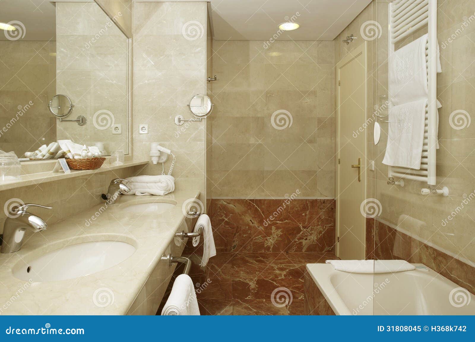 Bathroom at Hotel Suite stock image. Image of white, bathroom 31808045