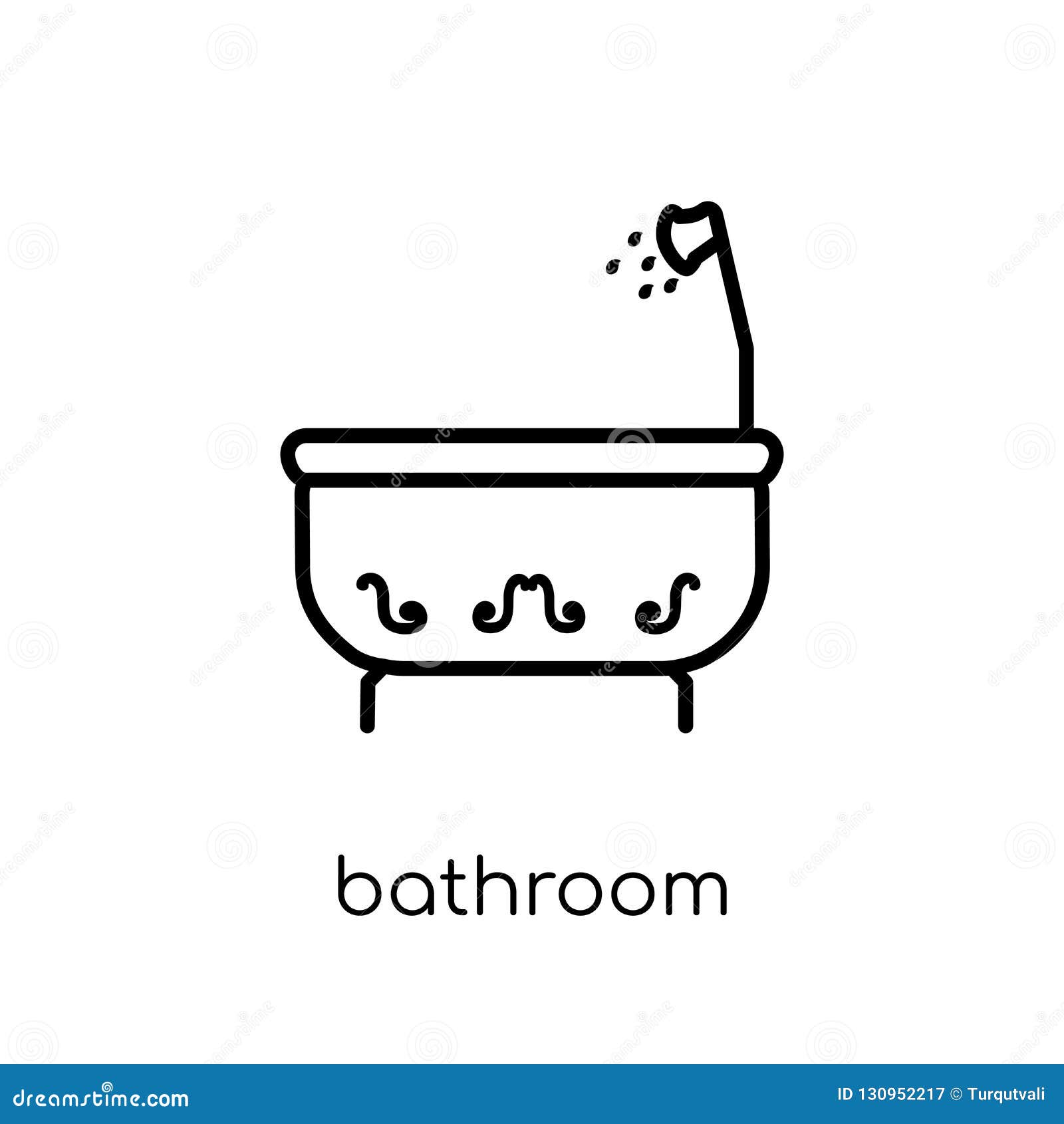 Bathroom Icon from Collection. Stock Vector - Illustration of people, room: 130952217