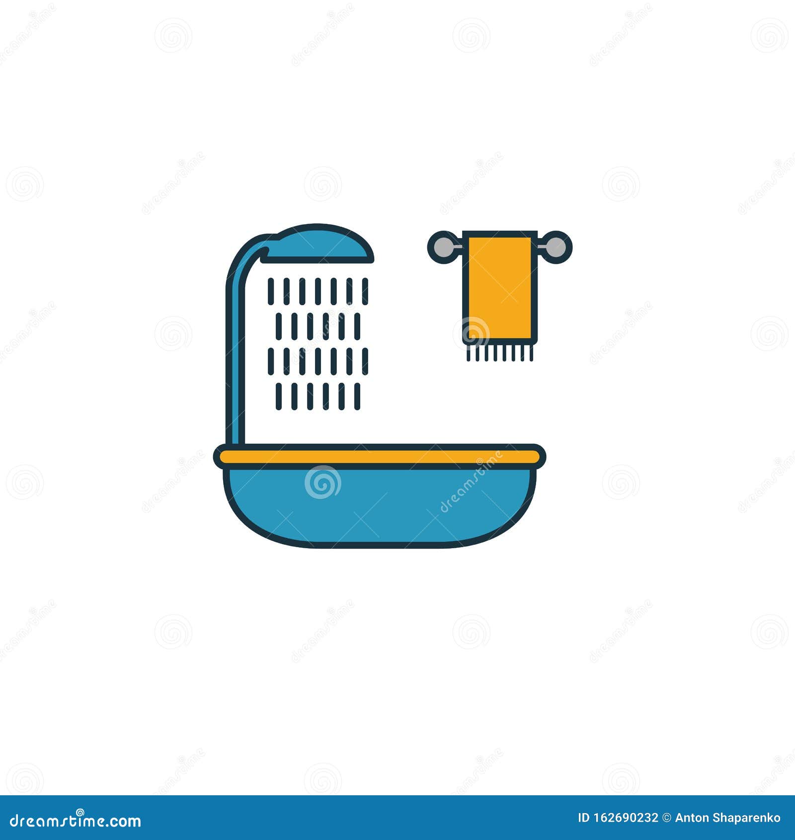 Bathroom Icon. Simple Element from Real Estate Icons Collection Stock ...