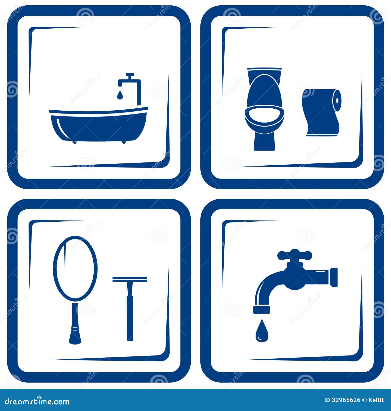 Bathroom icons set stock vector. Illustration of collection 32965626