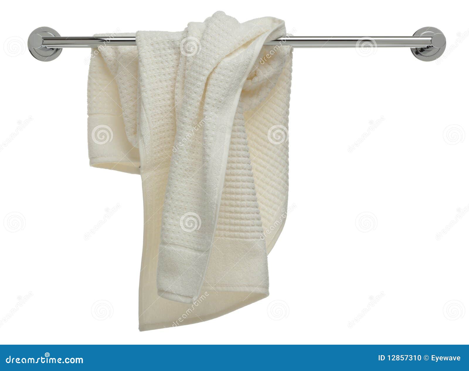 Bathroom Object Series Used Towel on a Rail Stock Photo Image of