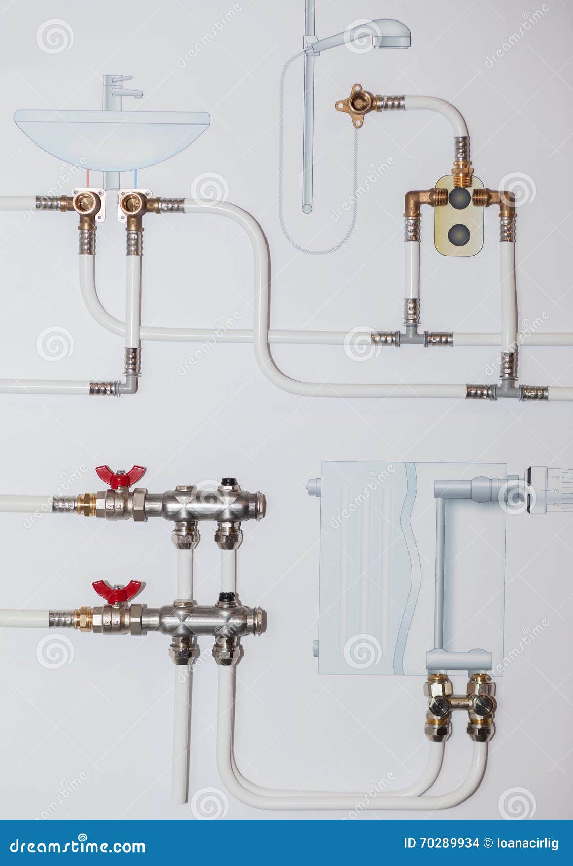 Bathroom Plumbing Fixtures Sketch Stock Photo Image Of