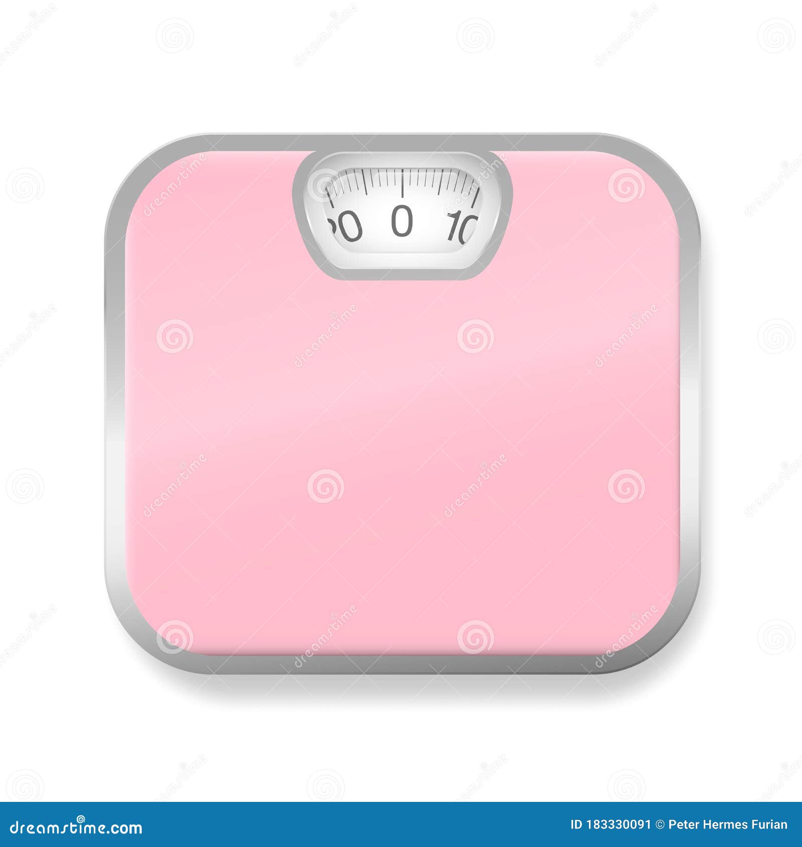 Bathroom Scales Pink Personal Scales Stock Vector Illustration of