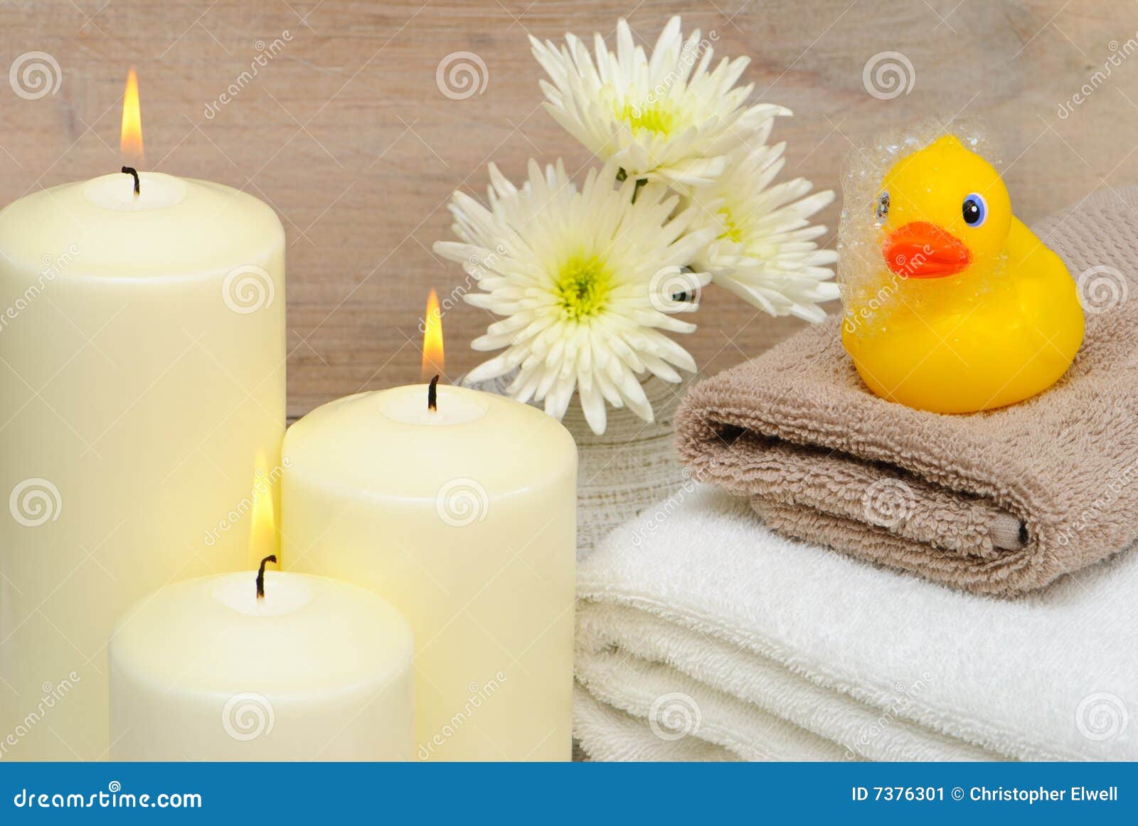 Bathroom Setting with Candles Stock Image Image of rubber, bathroom