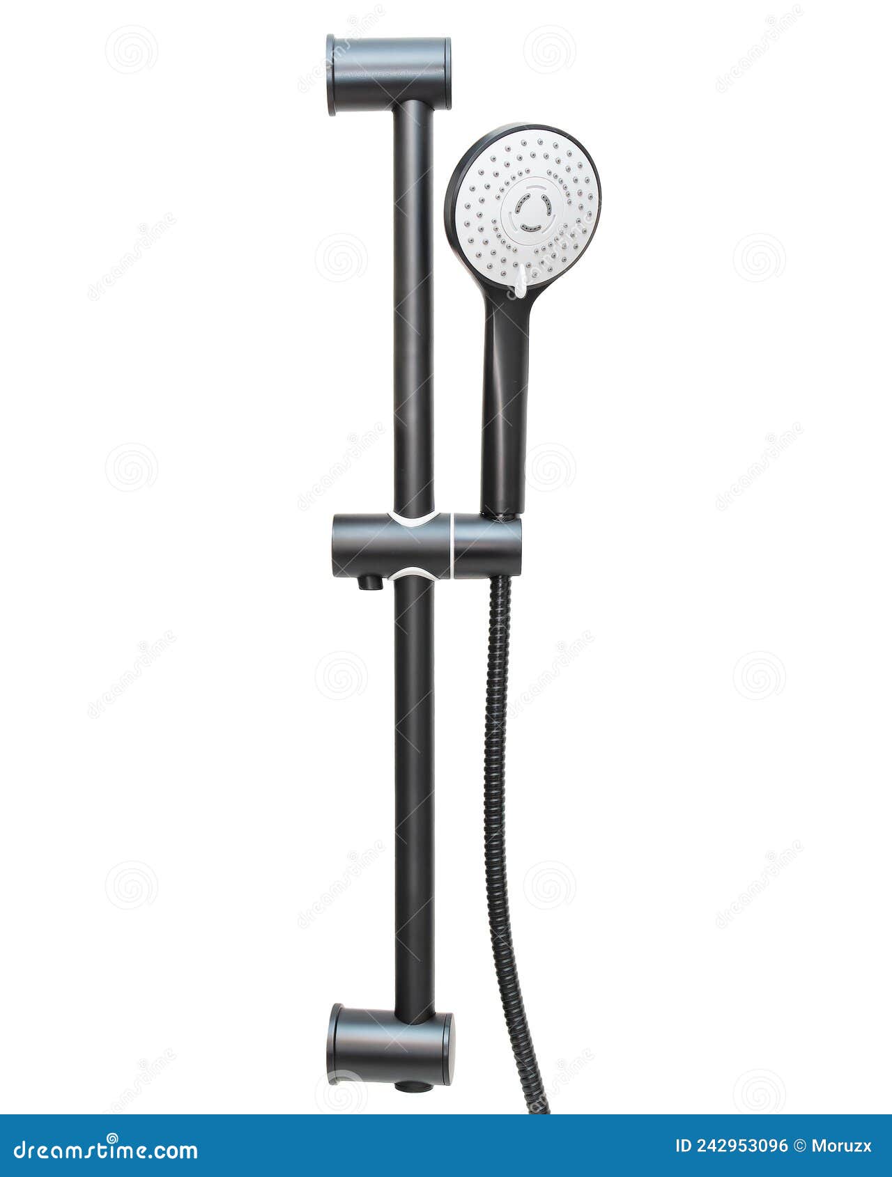 Bathroom Shower Bar with Shower Head Stock Photo Image of close