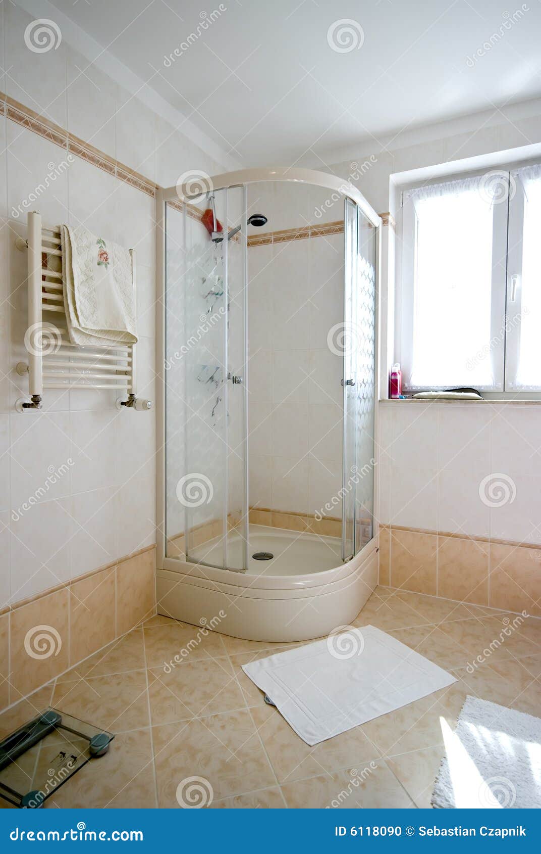 Bathroom shower cabin stock photo. Image of sing, elegance 6118090