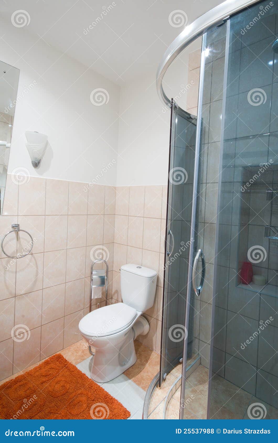 Bathroom with Shower Toilet Stock Photo Image of luxury, clean 25537988
