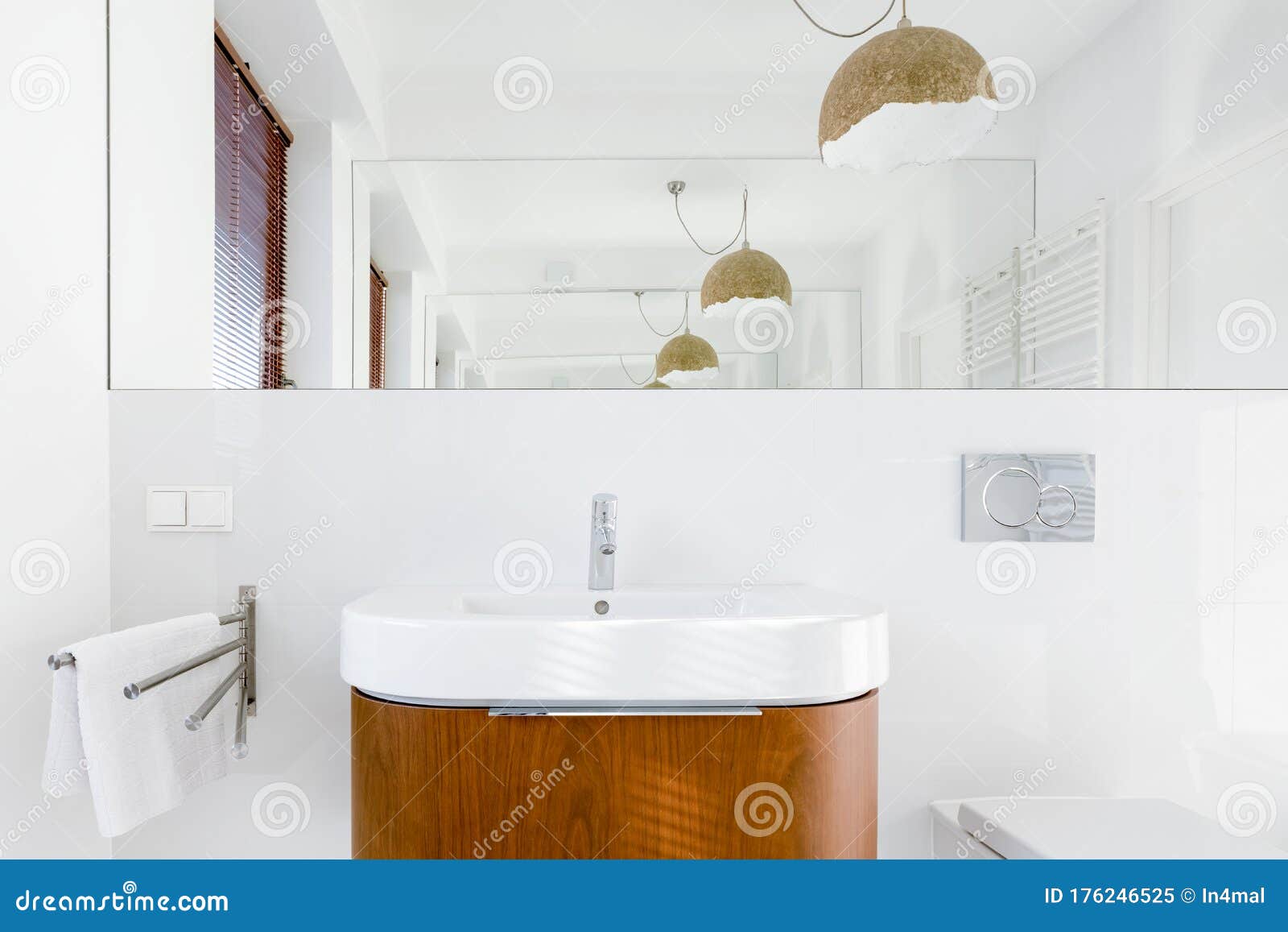 Bathroom with Small Washbasin Stock Image Image of estate, bathroom