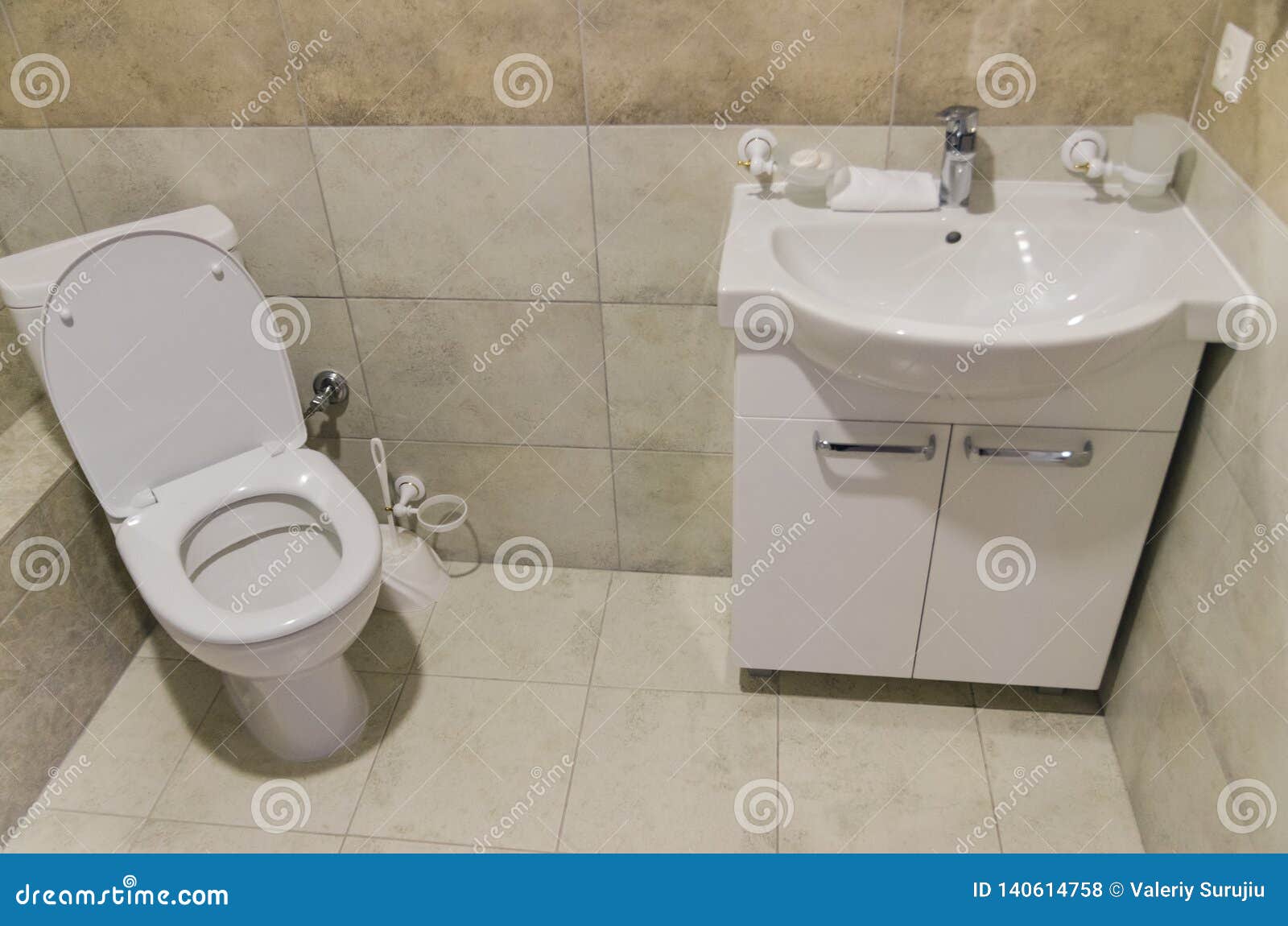 Bathroom Toilet And Sink Stock Photo Image Of Bowl 140614758