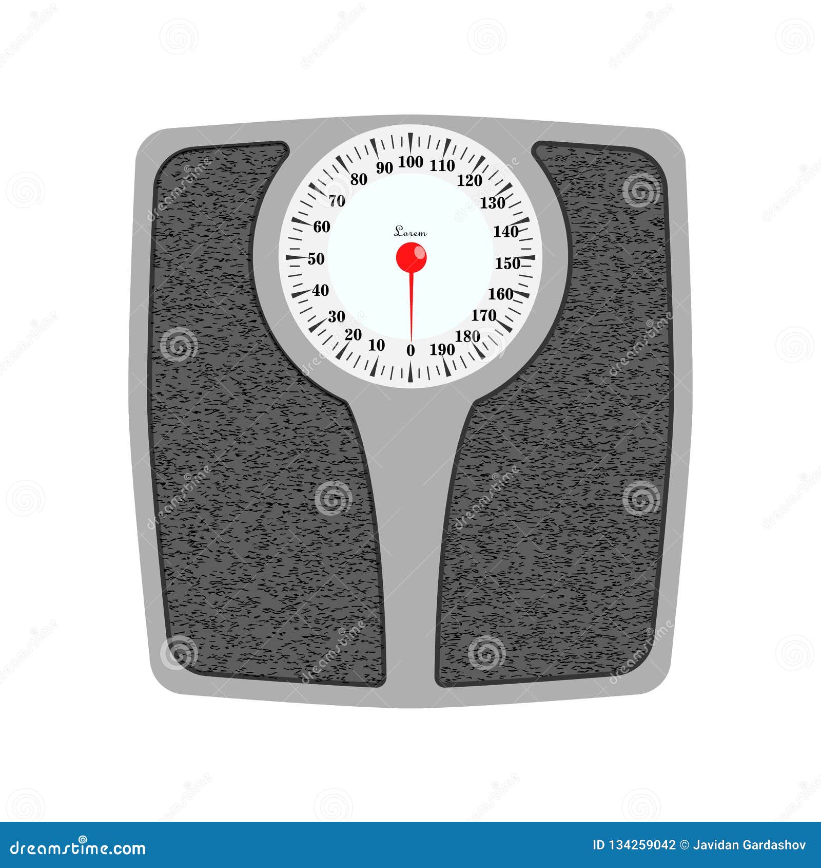 Bathroom Weight Scale In Realistic Style. Weight Scale