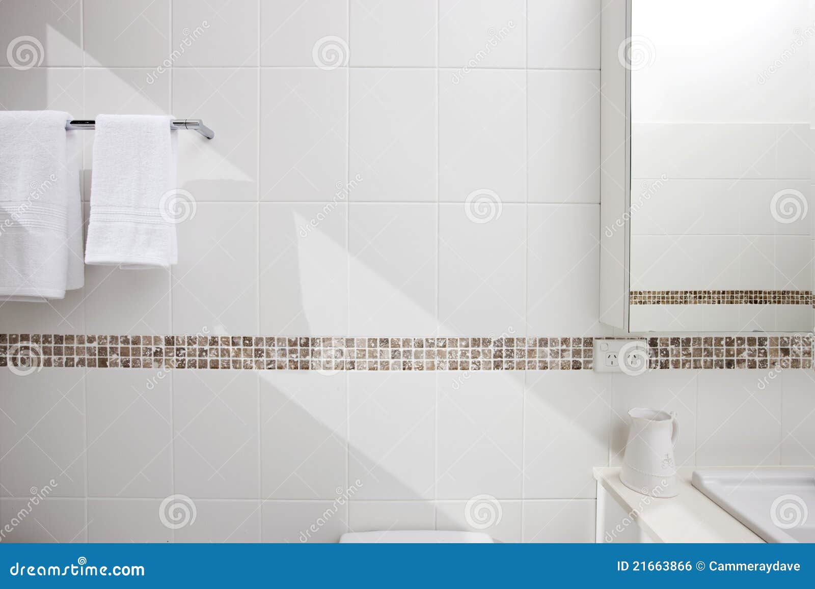 Bathroom White Tiles Background Stock Photo Image Of Light