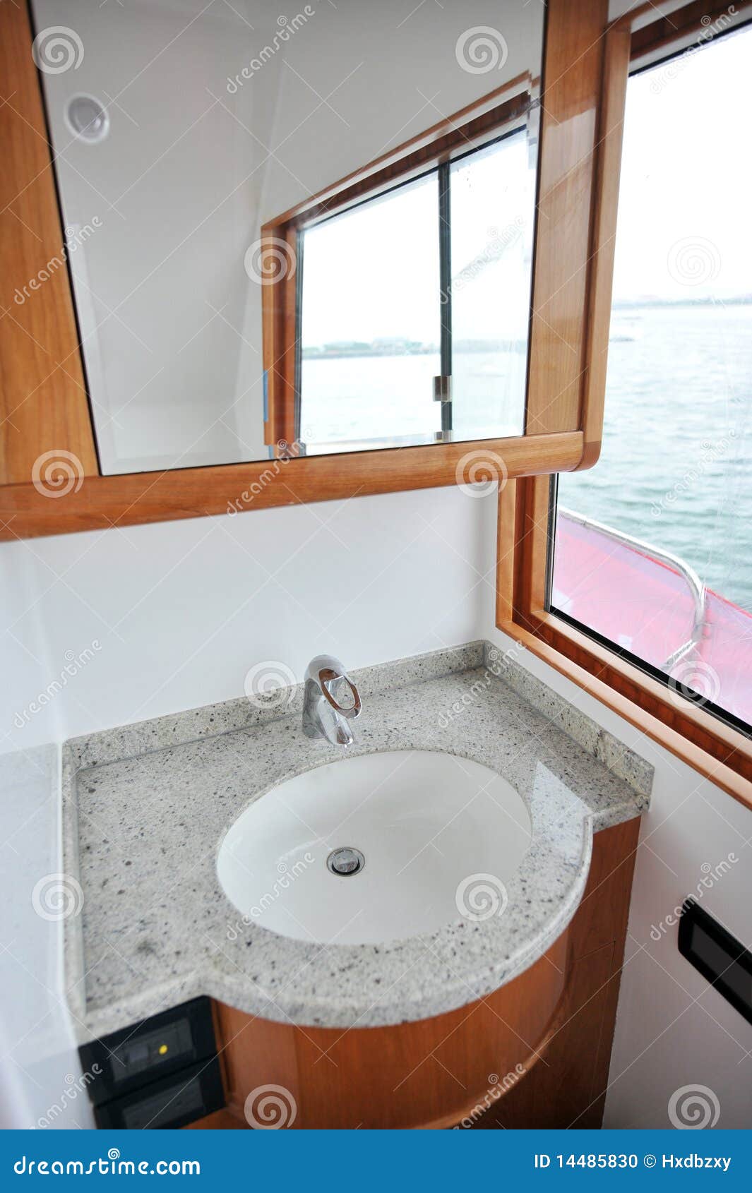 Bathroom in yacht stock photo. Image of bathroom, boat 14485830