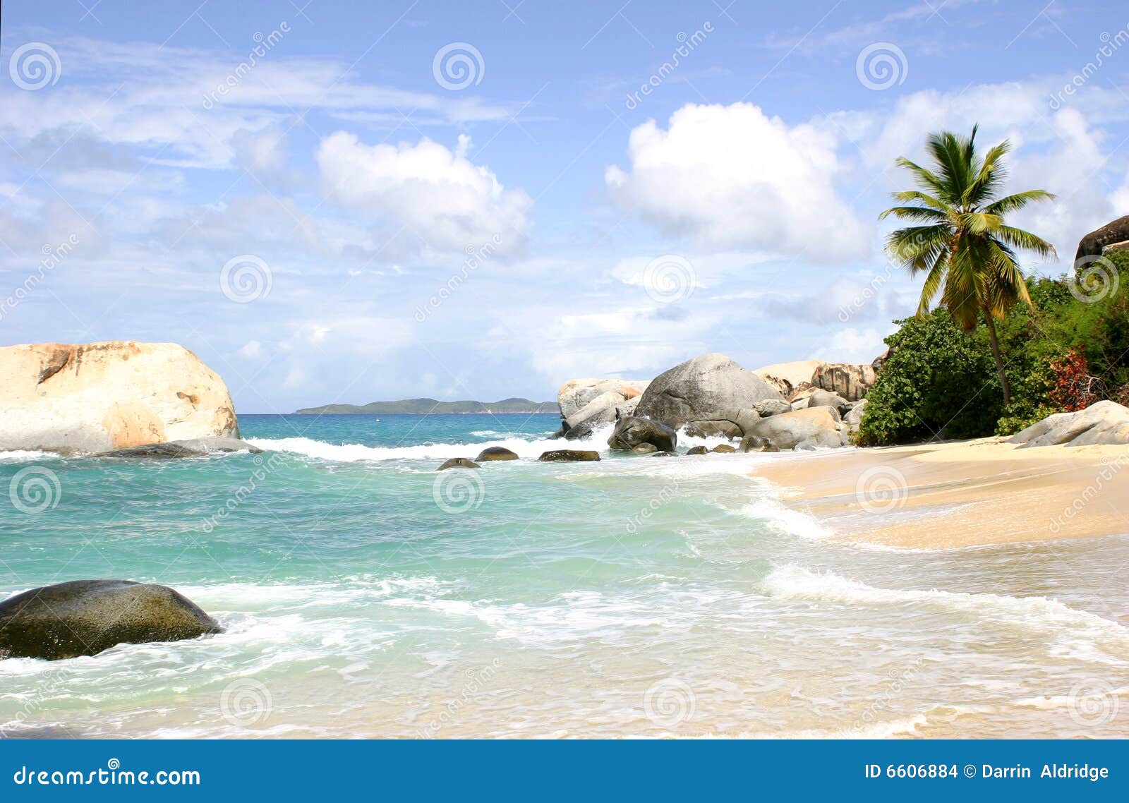 The Baths Beach stock photo. Image of sand, virgin, tropical - 6606884