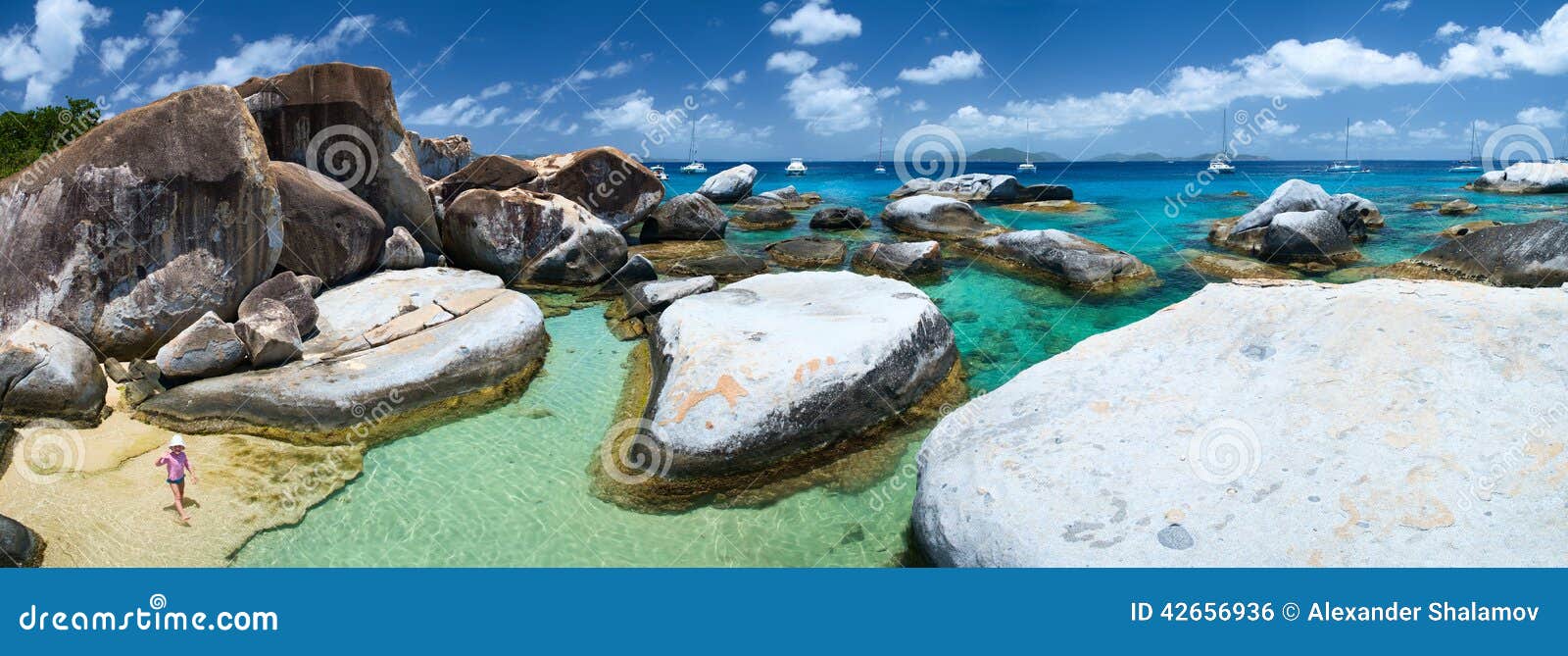 The Baths panorama stock photo. Image of islands, panoramic - 42656936