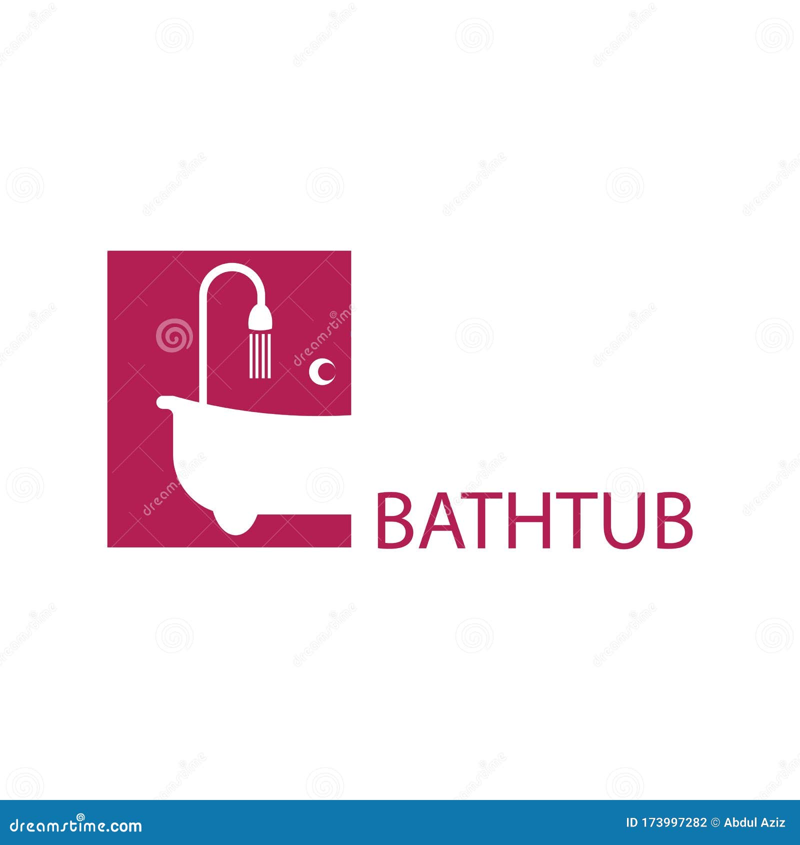 Bathtub logo vector stock vector. Illustration of relax 173997282