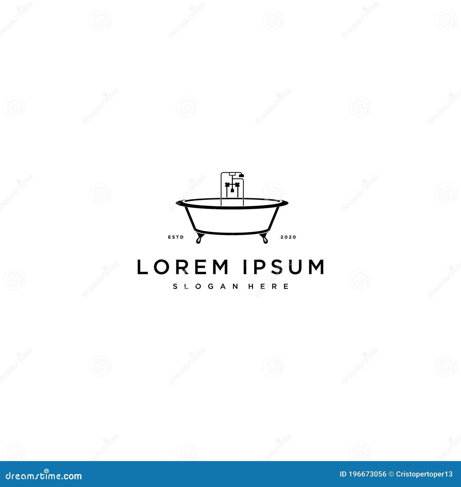 Bathtub Logo Design Concept Vector Stock Vector Illustration of home