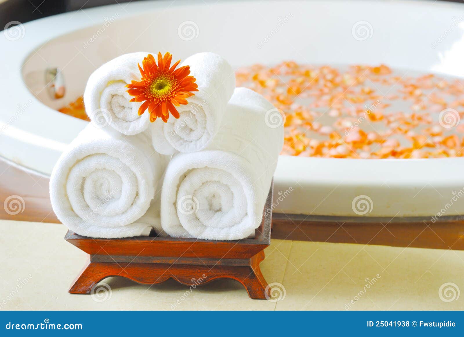 Bathtub in Spa Room in Thailand Stock Photo Image of beauty, luxury