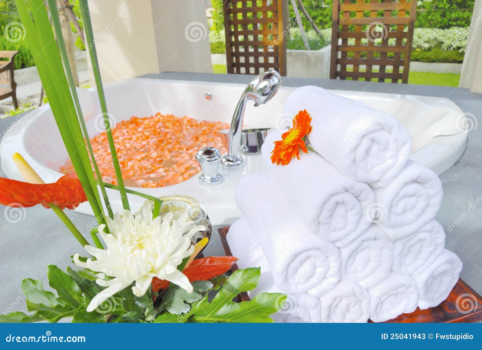 Bathtub in Spa Room in Thailand Stock Image Image of beauty, healthy