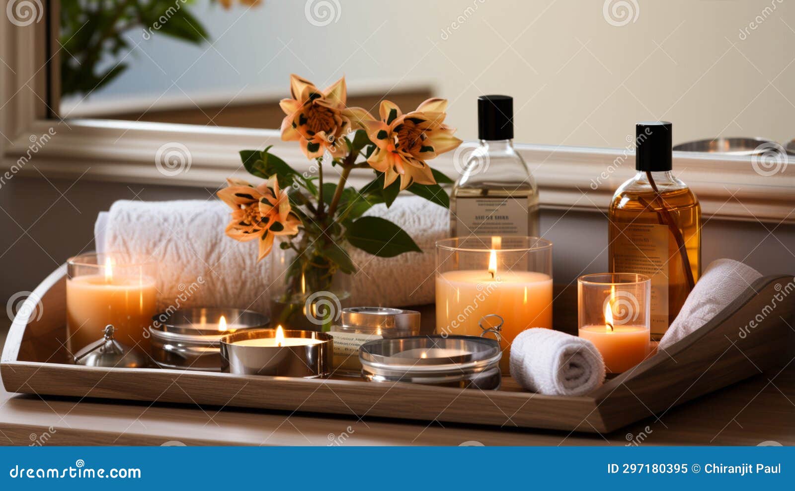 Bathtub Tray Bathroom Accessories on White Stock Image Image of