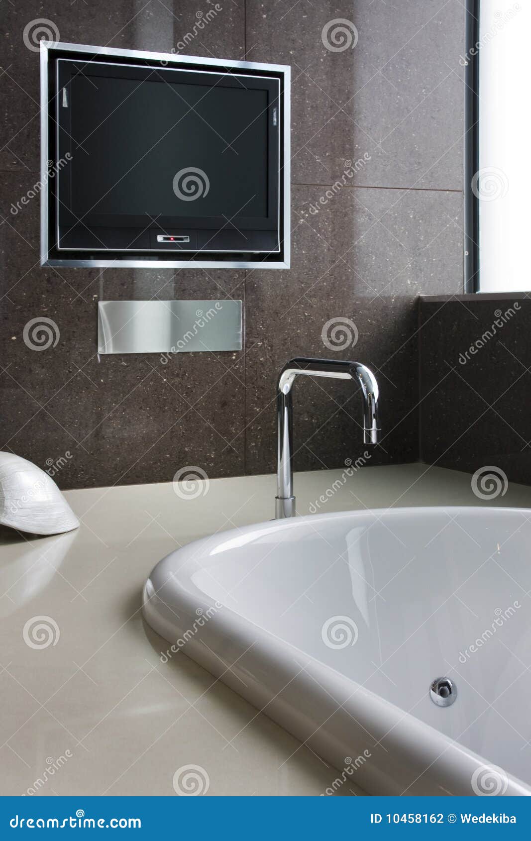 Bathtub TV stock photo. Image of modern, shiny, contemporary 10458162