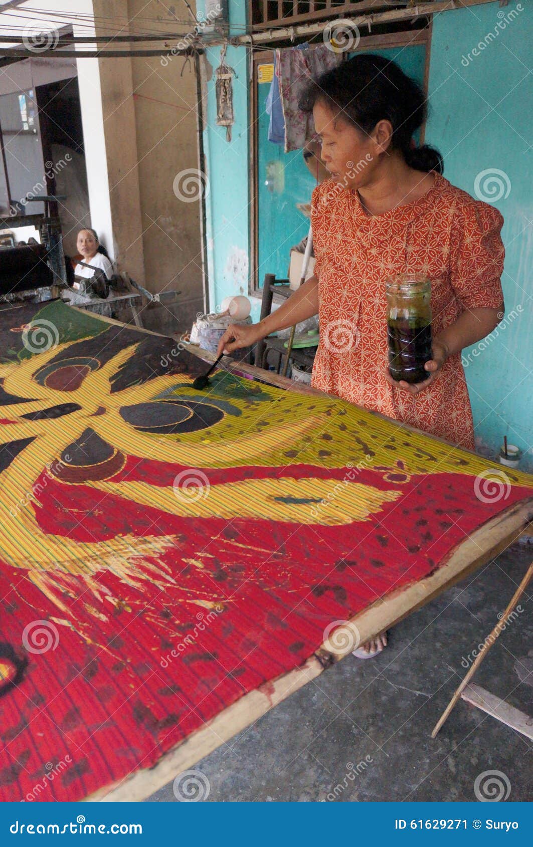 Batik editorial photo. Image of indonesia, artisans, city - 61629271