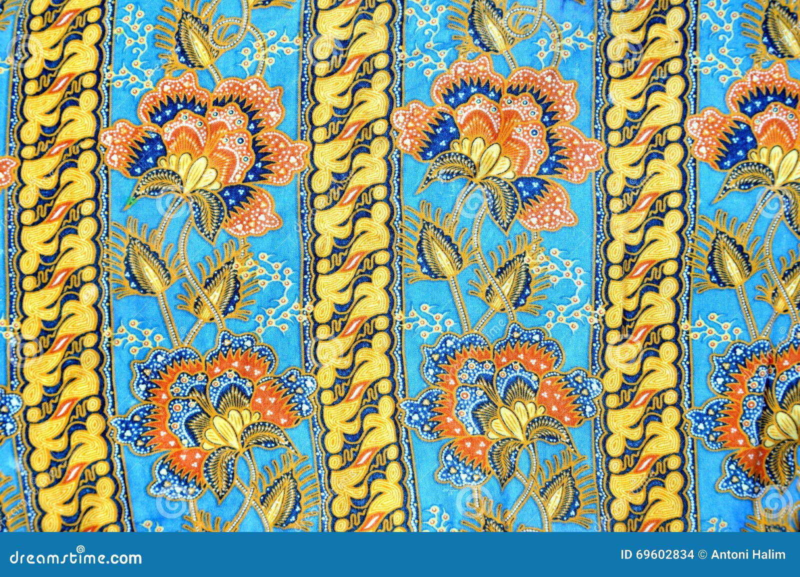 Batik cloth stock photo. Image of batik, beauty, blue 69602834