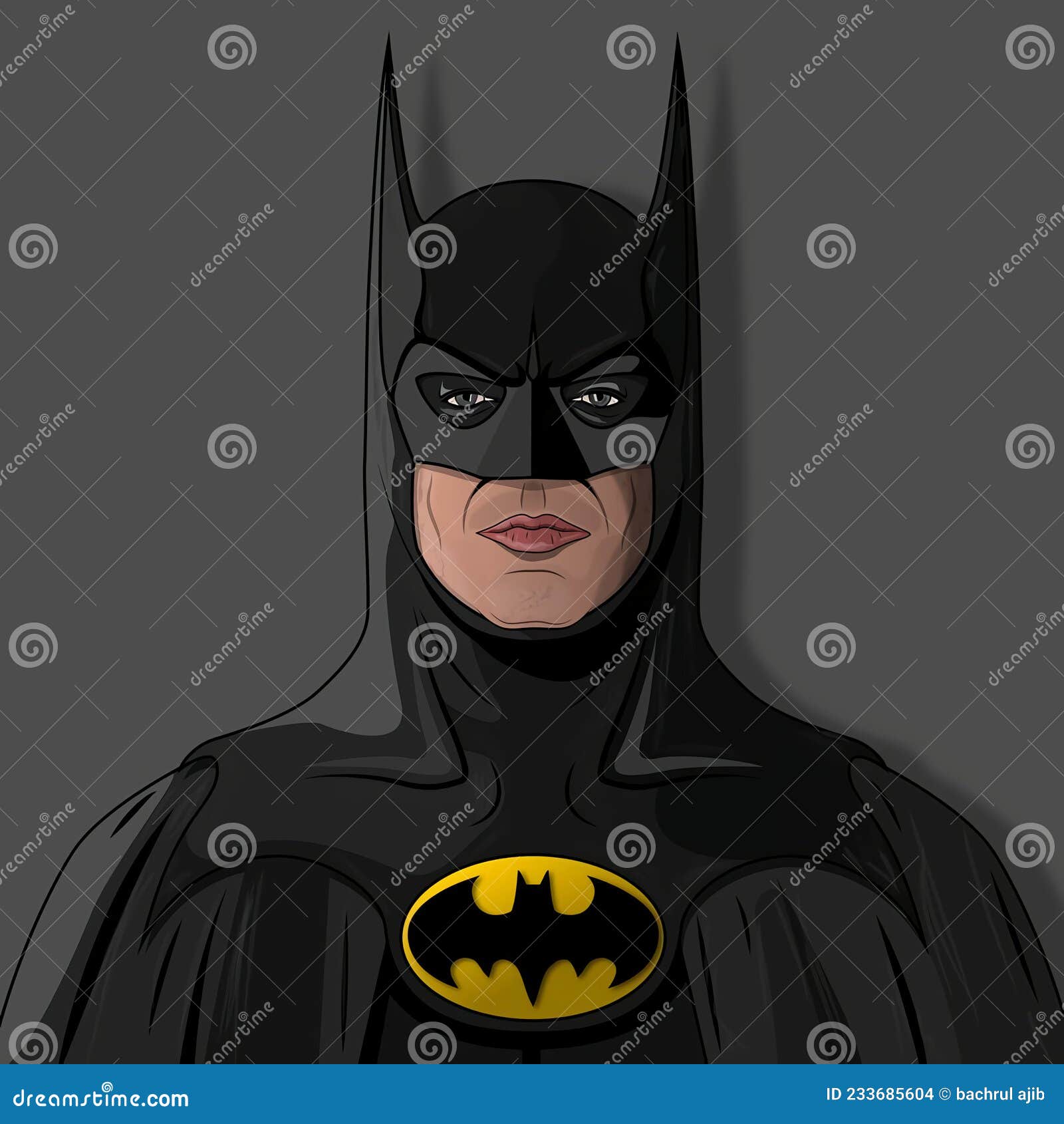 Batman face illustration editorial stock image. Illustration of costume -  233685604