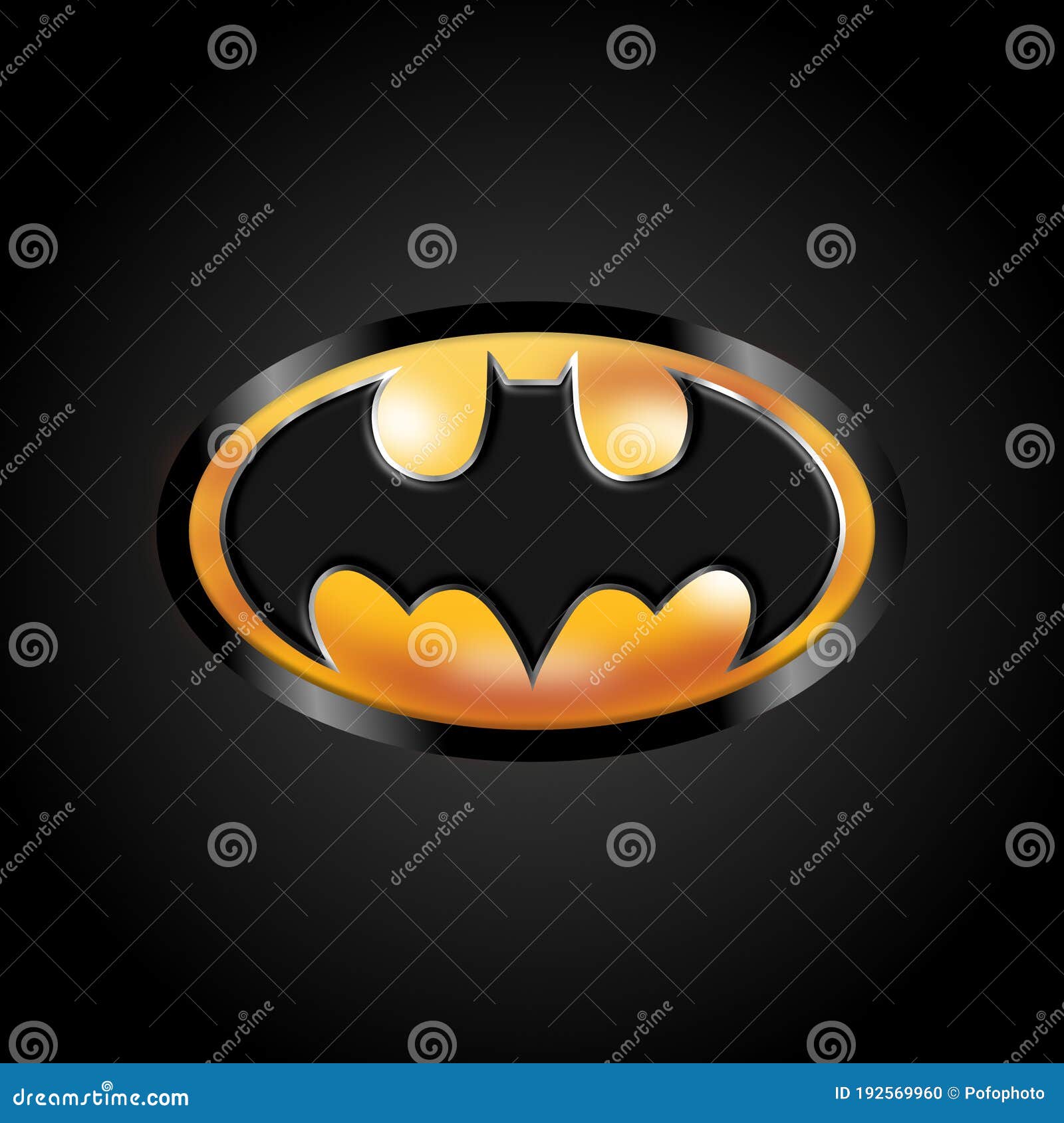 Batman logo vector 1989 editorial image. Illustration of background -  192569960