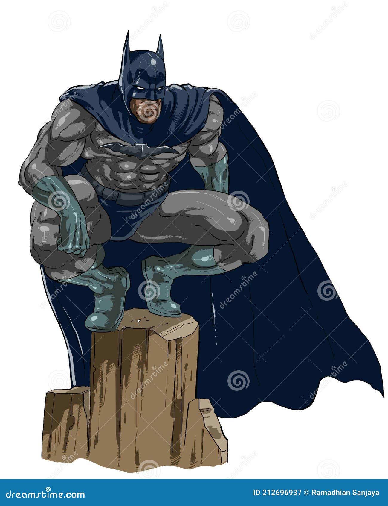 Batman Sentado En Un Edificio Alto En La Ciudad De Gotham Fotografía  editorial - Ilustración de bateador, acto: 212696937