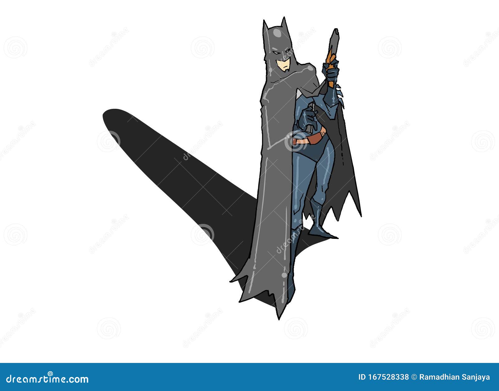 Batman Stellte Seine Waffe Auf, Um Feind Im Gebäude Zu Suchen  Redaktionelles Stockfoto - Illustration von batman, seins: 167528338