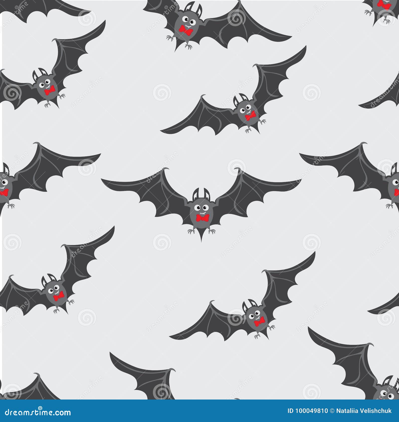 Bats with Red Bow Ties. Happy Halloween Stock Vector - Illustration of ...