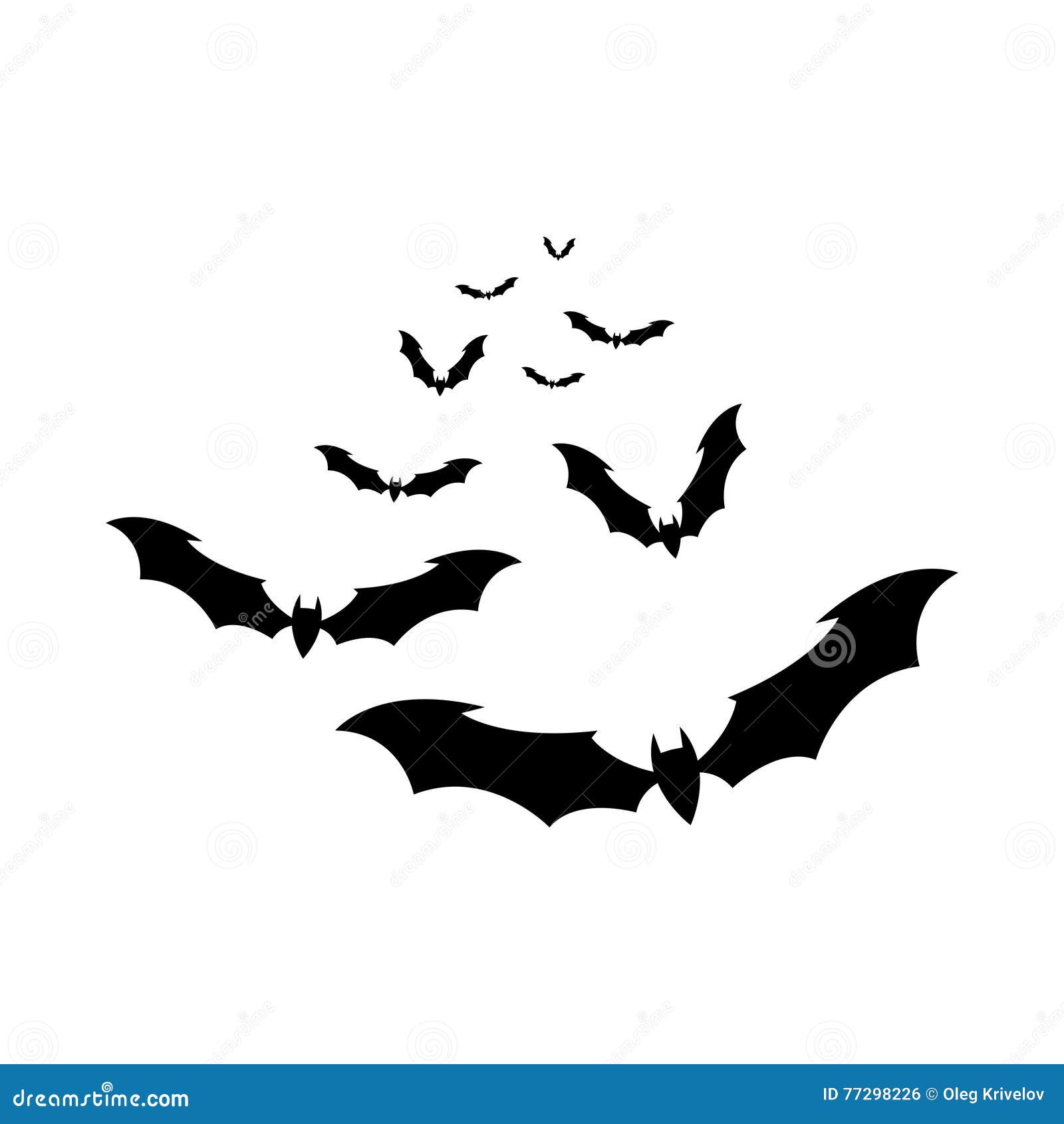 The Bats Hang Upside Down, Huddled Closely To Each Other. Cartoon